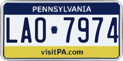 PA license plate LAO7974