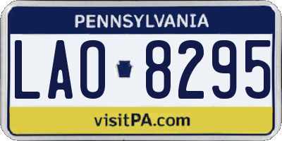 PA license plate LAO8295