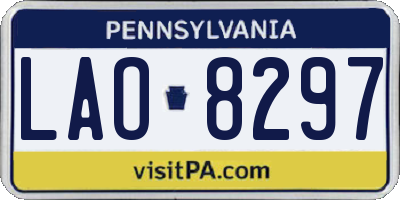 PA license plate LAO8297