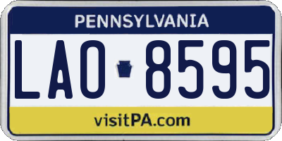 PA license plate LAO8595