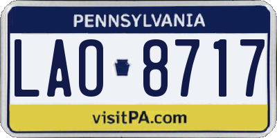 PA license plate LAO8717
