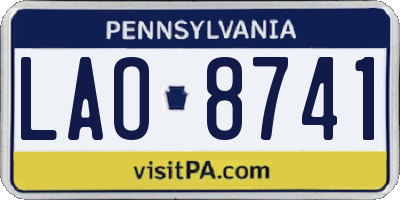 PA license plate LAO8741