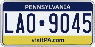 PA license plate LAO9045