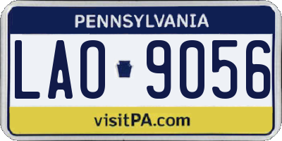 PA license plate LAO9056