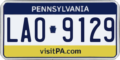 PA license plate LAO9129
