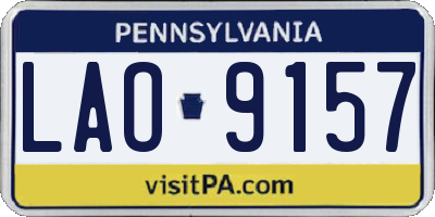 PA license plate LAO9157