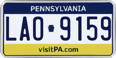 PA license plate LAO9159