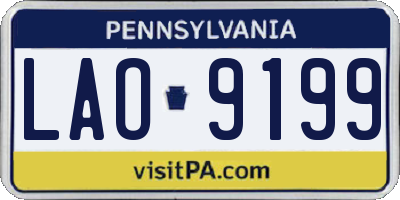 PA license plate LAO9199