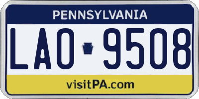 PA license plate LAO9508