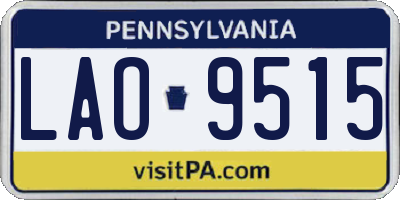 PA license plate LAO9515