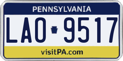 PA license plate LAO9517