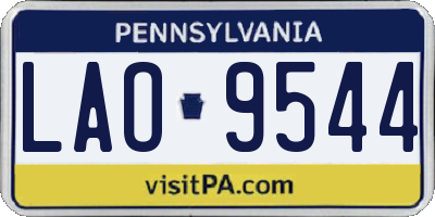 PA license plate LAO9544