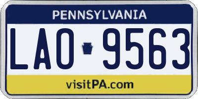 PA license plate LAO9563