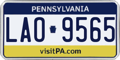 PA license plate LAO9565