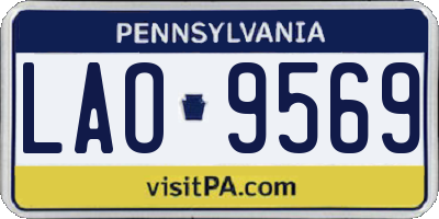 PA license plate LAO9569