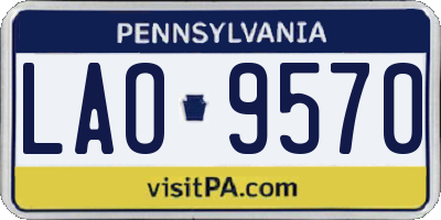 PA license plate LAO9570