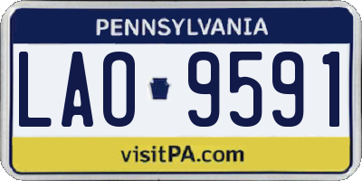 PA license plate LAO9591