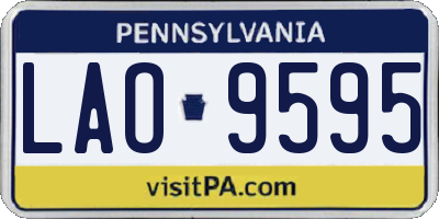 PA license plate LAO9595