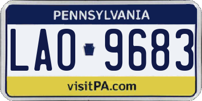 PA license plate LAO9683