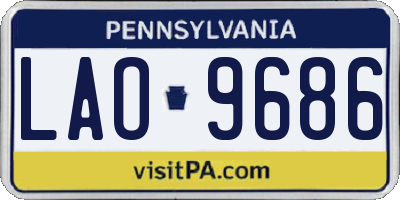 PA license plate LAO9686