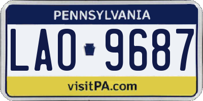 PA license plate LAO9687