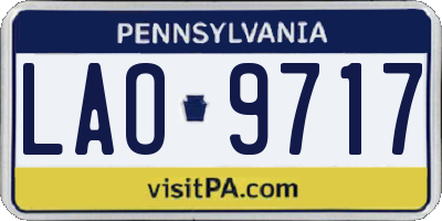 PA license plate LAO9717