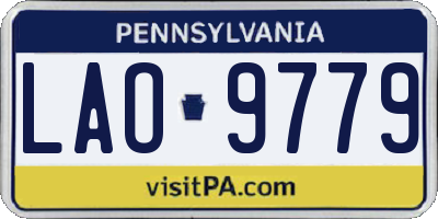 PA license plate LAO9779