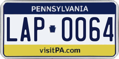 PA license plate LAP0064