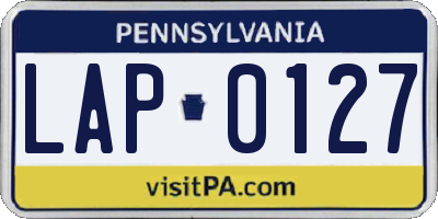 PA license plate LAP0127