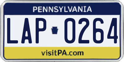 PA license plate LAP0264