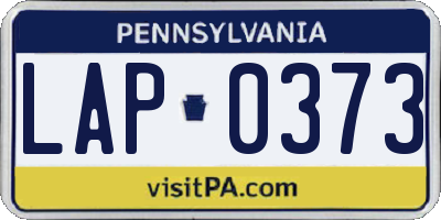 PA license plate LAP0373