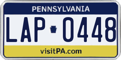 PA license plate LAP0448