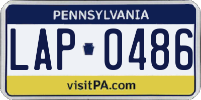 PA license plate LAP0486