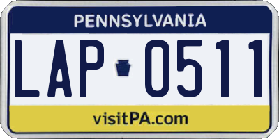 PA license plate LAP0511
