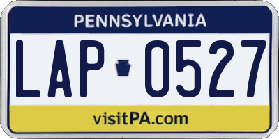 PA license plate LAP0527