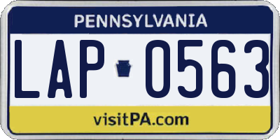 PA license plate LAP0563