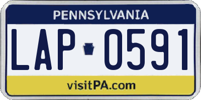 PA license plate LAP0591