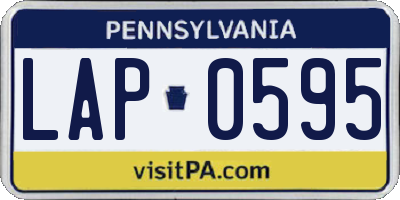 PA license plate LAP0595