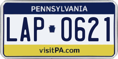 PA license plate LAP0621