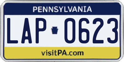 PA license plate LAP0623