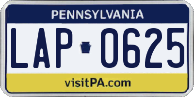 PA license plate LAP0625
