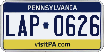 PA license plate LAP0626