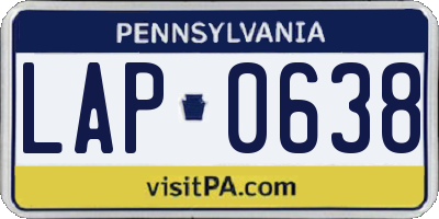 PA license plate LAP0638