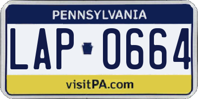 PA license plate LAP0664