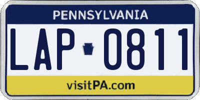 PA license plate LAP0811