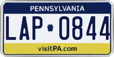 PA license plate LAP0844