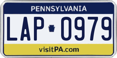 PA license plate LAP0979