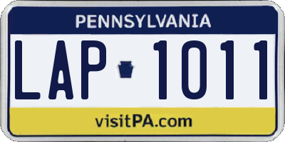 PA license plate LAP1011