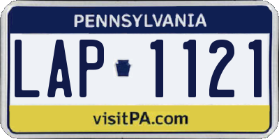 PA license plate LAP1121