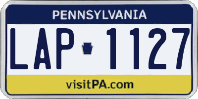 PA license plate LAP1127